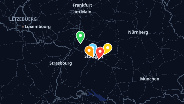 Map of company locations