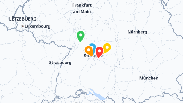 Map of company locations
