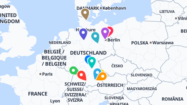 Map of company locations