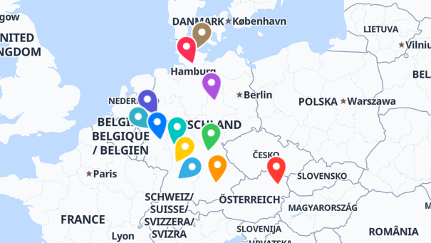 Map of company locations