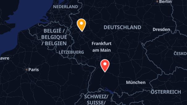 Map of company locations