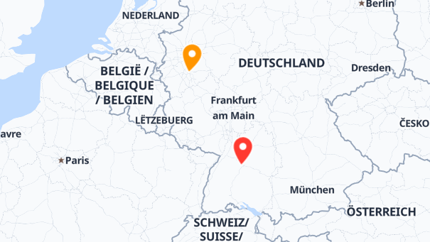 Map of company locations