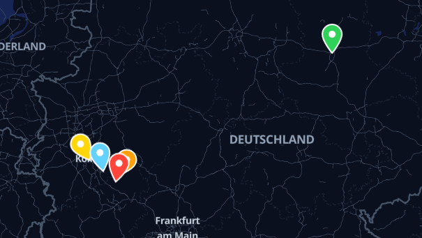 Map of company locations