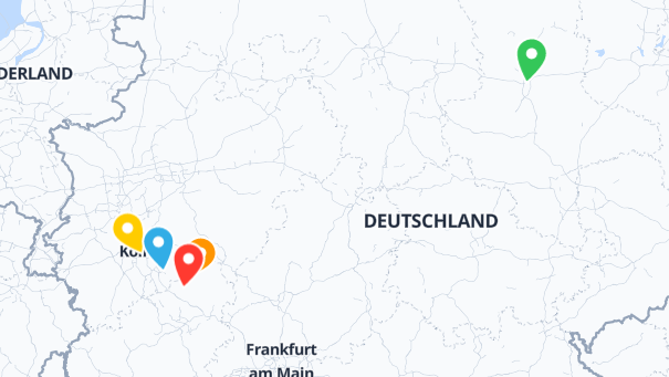 Map of company locations