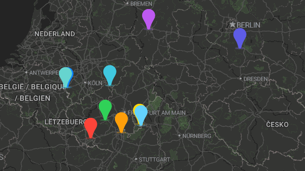 Map of company locations