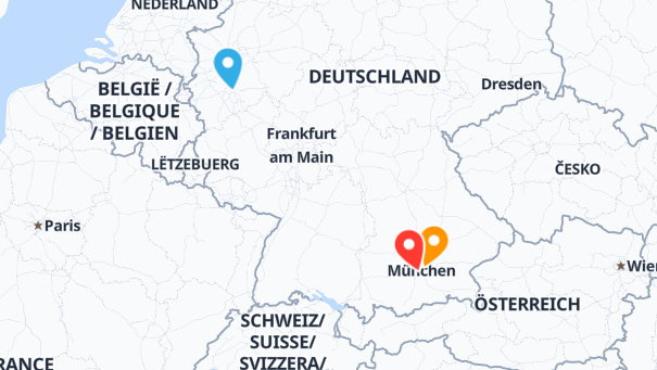 Map of company locations