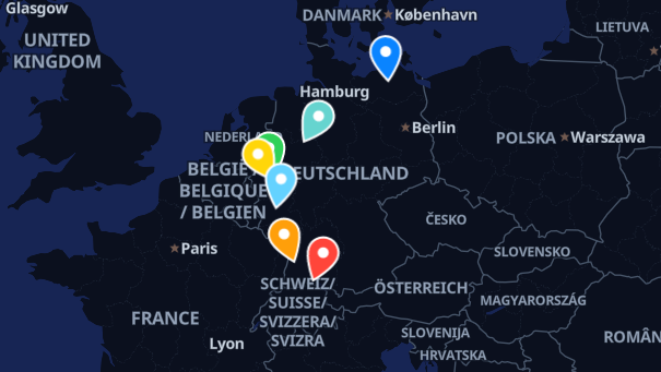 Map of company locations
