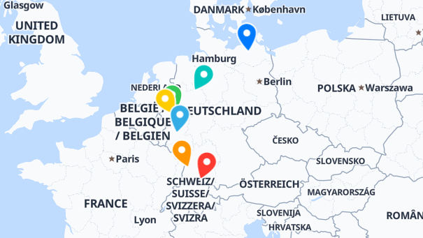 Map of company locations