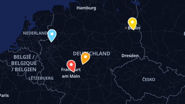 Map of company locations