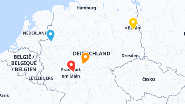 Map of company locations