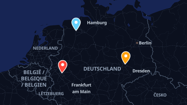 Map of company locations