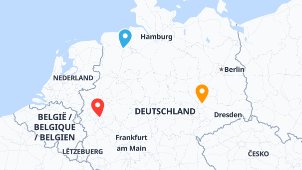 Map of company locations