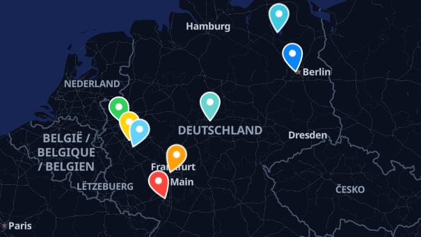 Map of company locations