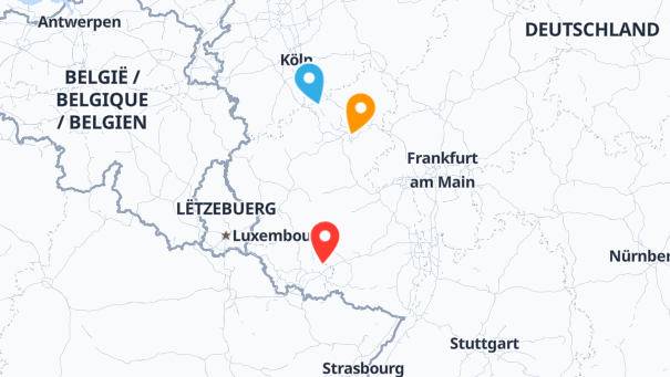 Map of company locations