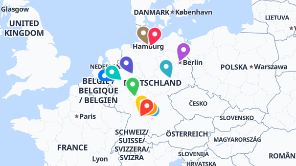 Map of company locations