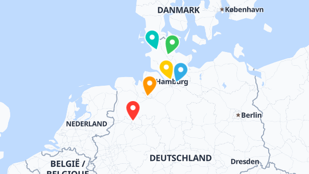Map of company locations