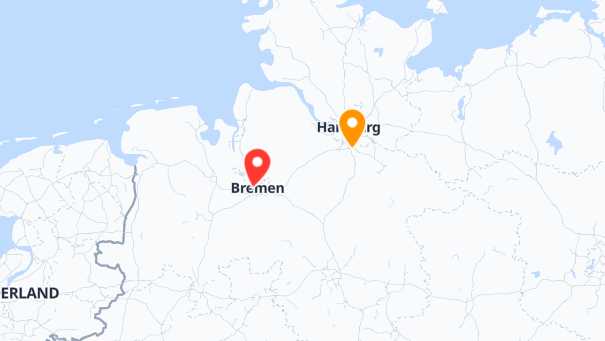 Map of company locations
