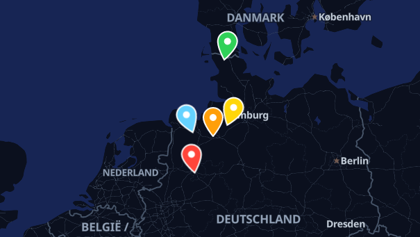 Map of company locations