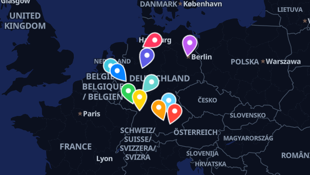 Map of company locations