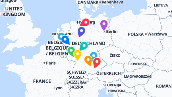 Map of company locations