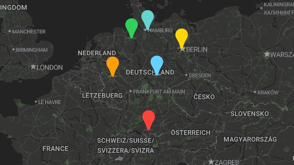 Map of company locations
