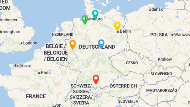 Map of company locations