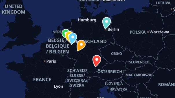 Map of company locations