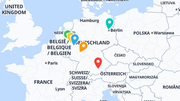 Map of company locations