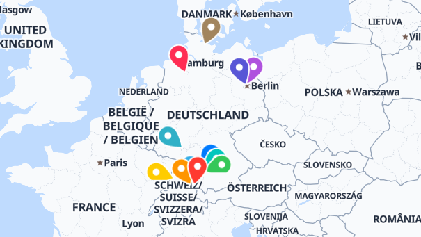 Map of company locations