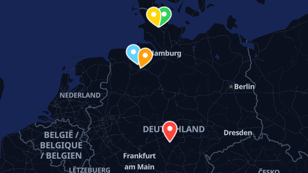 Map of company locations