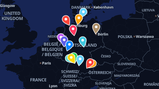 Map of company locations