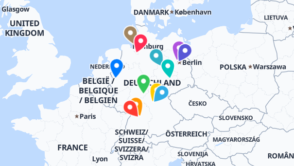 Map of company locations