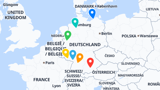 Map of company locations