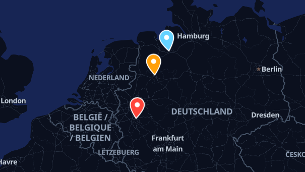 Map of company locations