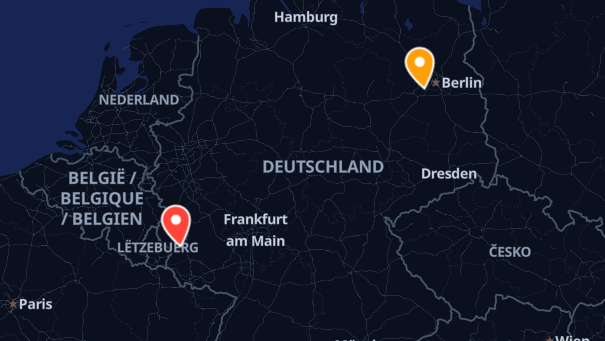 Map of company locations