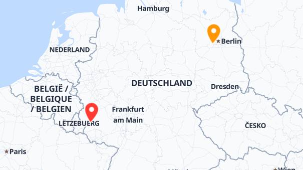 Map of company locations