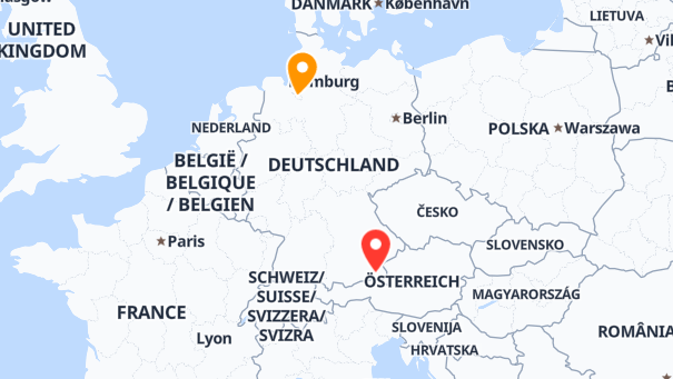 Map of company locations