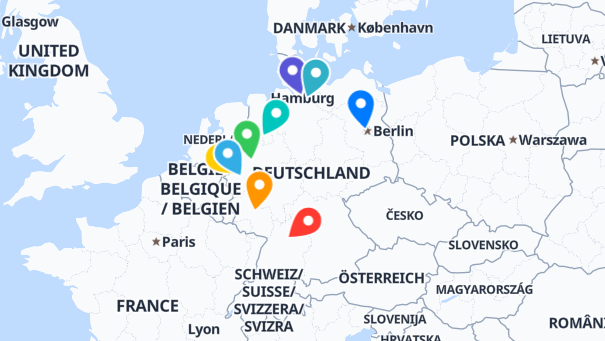 Map of company locations