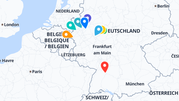 Map of company locations