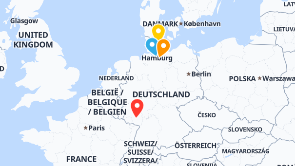 Map of company locations