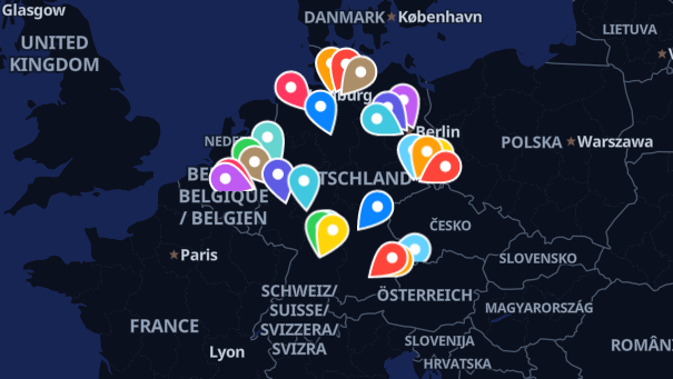 Map of company locations