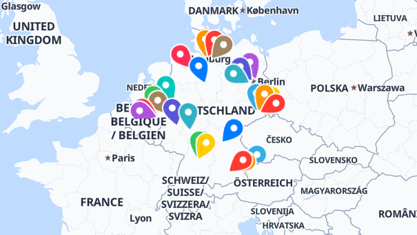 Map of company locations