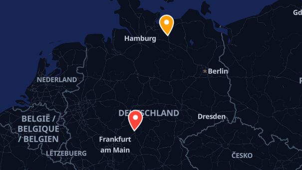 Map of company locations