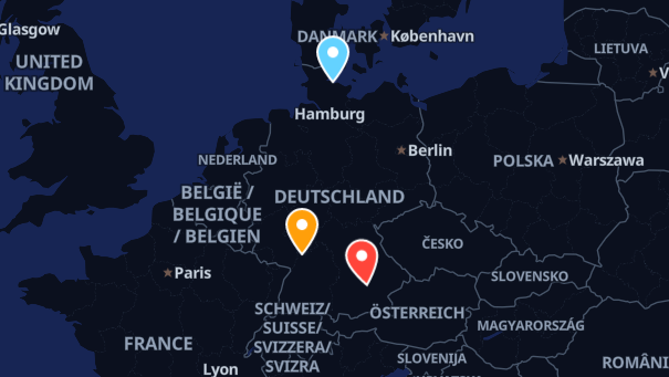 Map of company locations