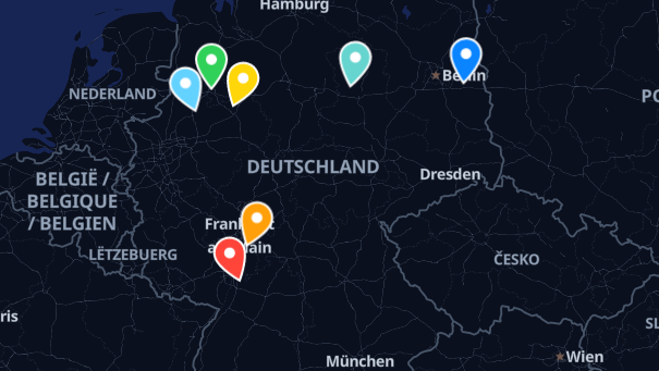 Map of company locations