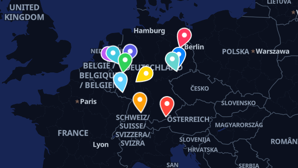 Map of company locations
