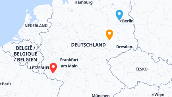 Map of company locations