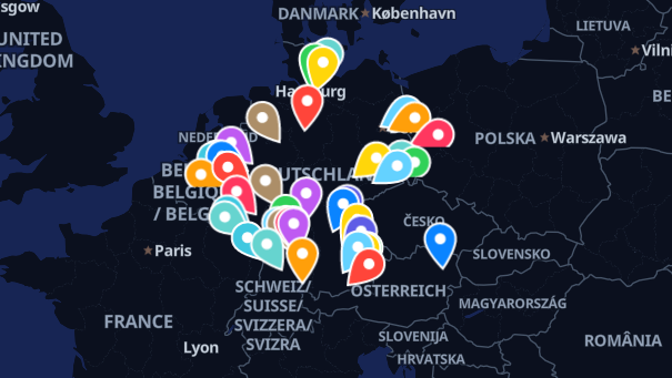 Map of company locations