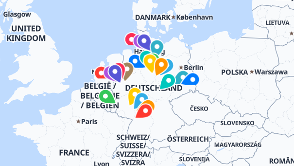 Map of company locations