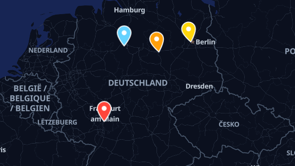 Map of company locations